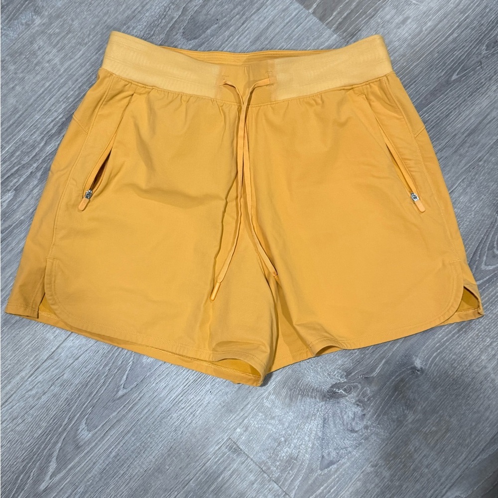 lululemon athletica Women's Golden Yellow Drawstring Athletic Shorts